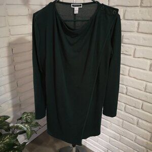 Another Story Ladies Size Medium Dark Green Sweater / Tunic with Pockets